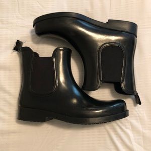 Black Chelsea Rain boots (Belk/Crown & Ivy)